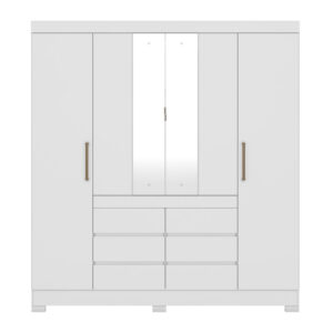 Guarda Roupa Casal 4p- Cádis- Branco